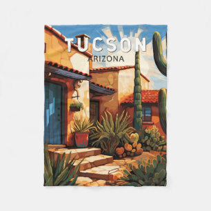Tucson Arizona Kunstvoll wandern Vintag Fleecedecke