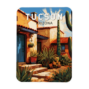 Tucson Arizona Kunstvoll wandern Vintag Magnet