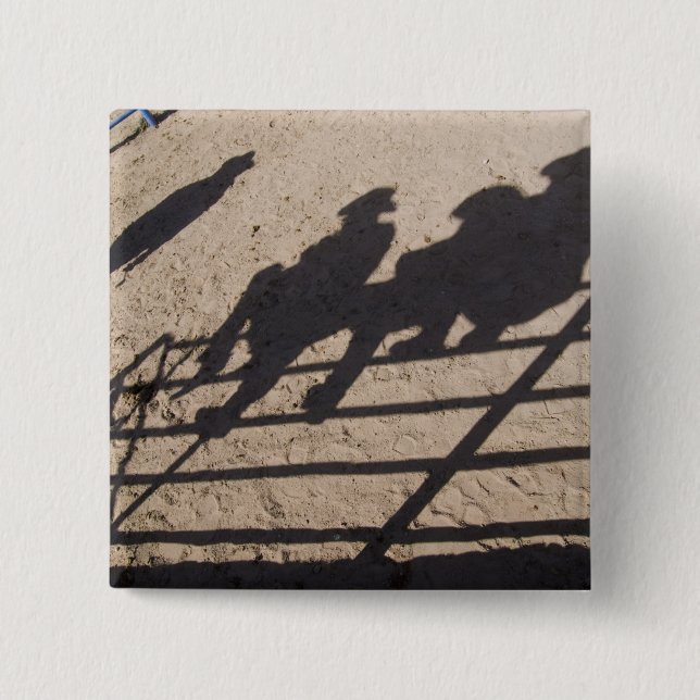 Tucson, Arizona: Schatten der Rodeokonkurrenten Button (Vorderseite)
