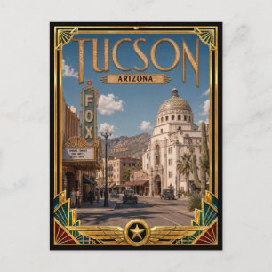 Tucson Arizona Vintage Art Deco Golden Age Postkarte