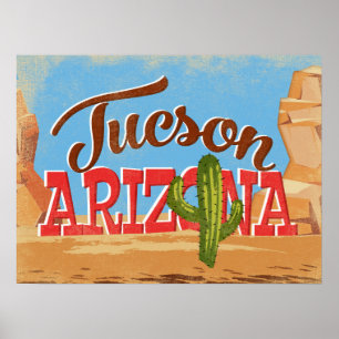 Tucson Arizona Vintage-Reiseplakat Poster