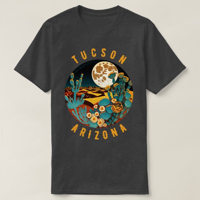 Tucson Arizona Wüste bei Nachtmalerei1 T-Shirt (Design vorne)