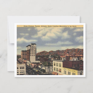 Tucson AZ, Aerial View Stone Ave, Vintag Inspirier Postkarte