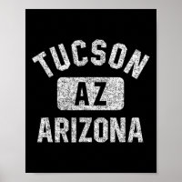 Tucson Az Arizona Gym Style gestörte White Print