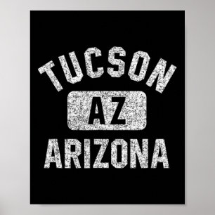 Tucson Az Arizona Gym Style gestörte White Print Poster