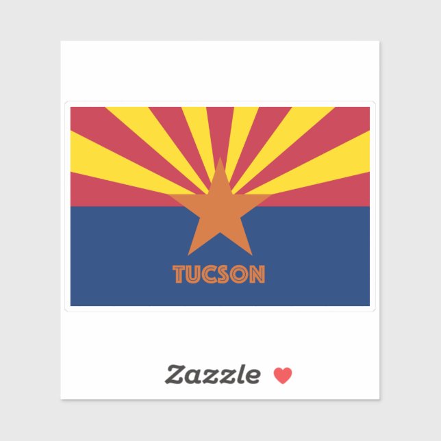 Tucson AZ Flag Aufkleber (Blatt)