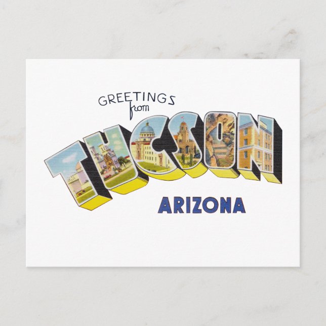 Tucson AZ Postkarte (Vorderseite)