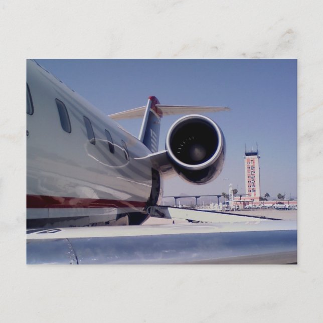 "Tucson: Ein- oder ausfliegen?" Postkarte (Vorderseite)