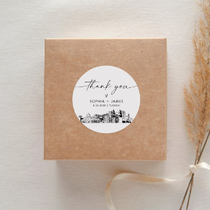 Tucson Vielen Dank für Ihre Unterstützung 3" (Blat Runder Aufkleber