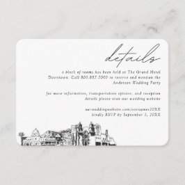 Tucson Wedding Hotel Zimmerblock Details Begleitkarte