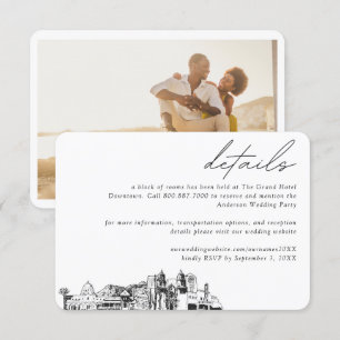 Tucson Wedding Hotel Zimmerblock Details Begleitkarte