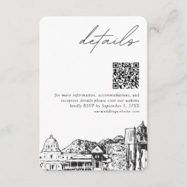 Tucson Wedding Modern Details QR Code Begleitkarte