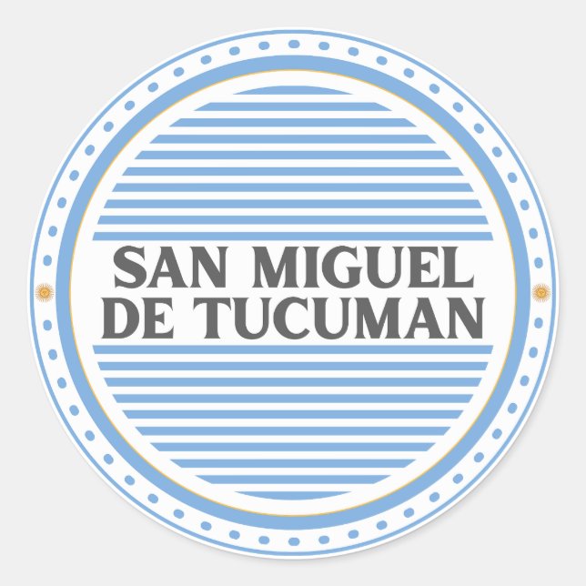 Tucumán City Pride Emblem – Argentine Identity Runder Aufkleber (Vorderseite)