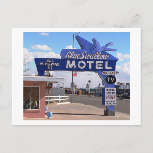 Tucumcari, New Mexico, Rte. 66 Motel Postkarte (Vorderseite)