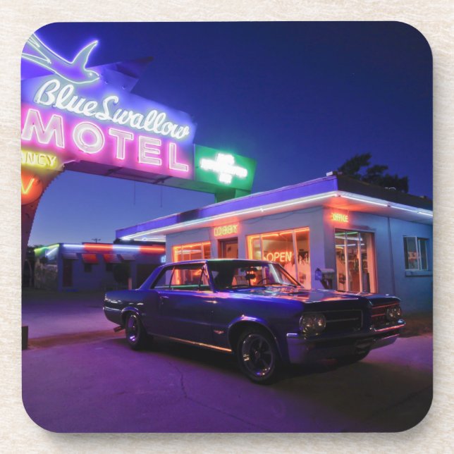 Tucumcari, New Mexiko, Vereinigte Staaten. Weg 66 Getränkeuntersetzer (Vorderseite)