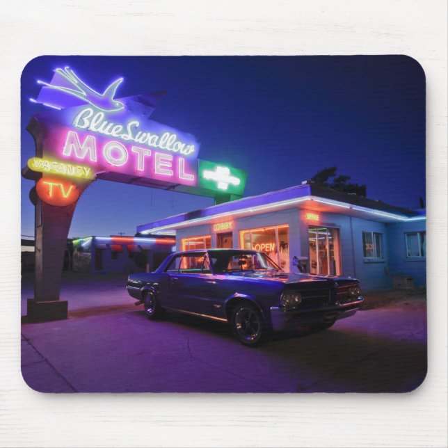 Tucumcari, New Mexiko, Vereinigte Staaten. Weg 66 Mousepad (Vorne)