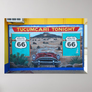 Tucumcari Tonight Mural, Route 66, New Mexico Poster