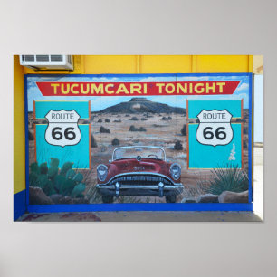 Tucumcari Tonight Mural, Route 66, New Mexico Poster