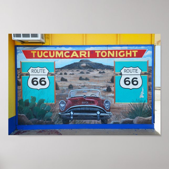 Tucumcari Tonight Mural, Route 66, New Mexico Poster (Vorne)