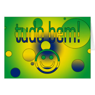 Tudo Bem! Brasilien-Flagge färbt Pop-Kunst