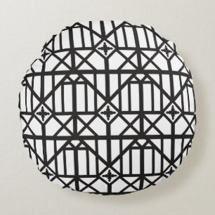 Tudor-Architektur inspirierte Heritage Lattice Lin Rundes Kissen