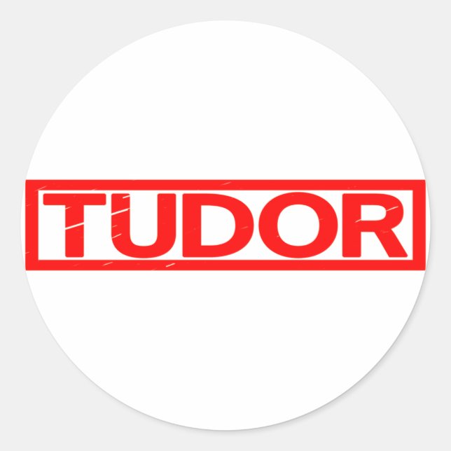 Tudor Briefmarke Runder Aufkleber (Vorderseite)