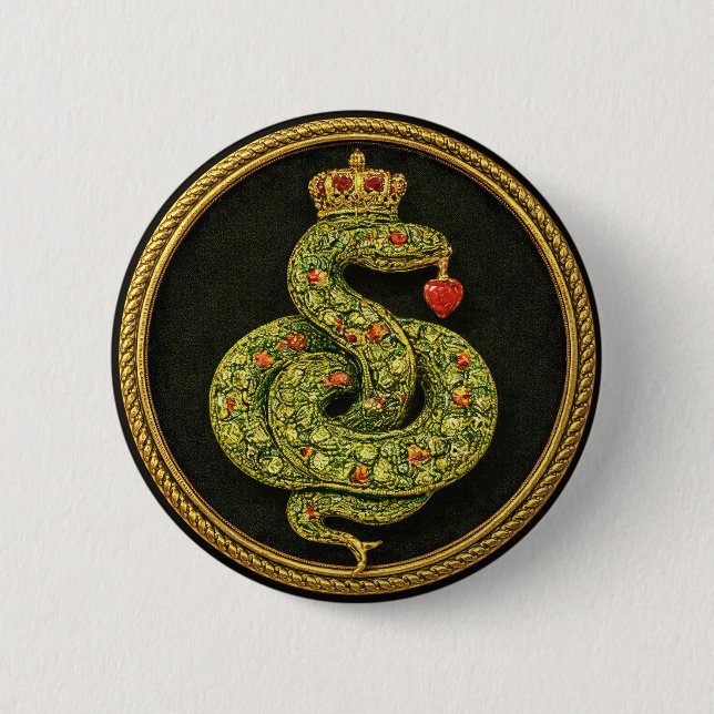 Tudor-Elizabethanisches Schlangendesign mit Rubine Button (Vorderseite)