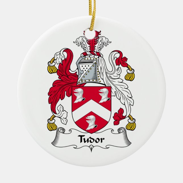 Tudor Familienwappen Keramikornament (Vorne)