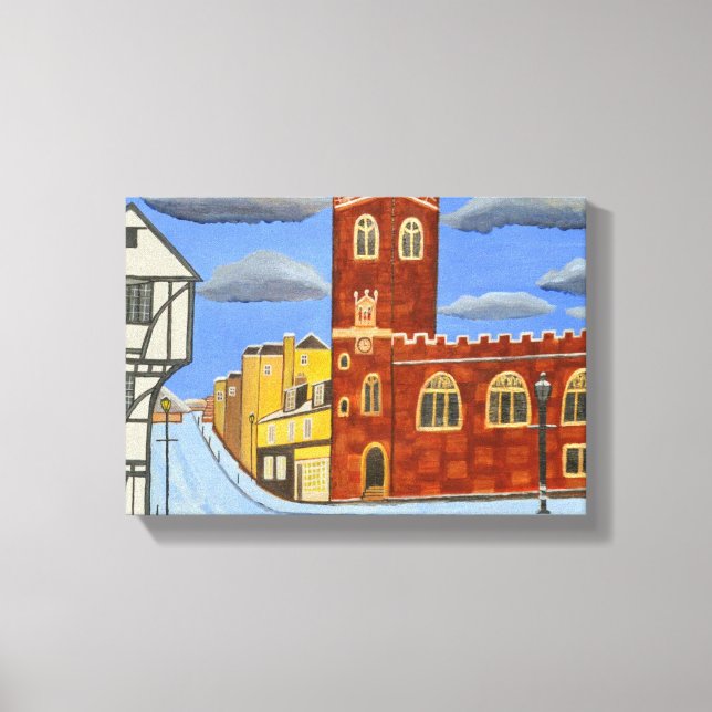 Tudor House in Exeter Leinwand art (Vorderseite)
