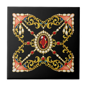 Tudor-inspiriertes Design Mary Queen of Scots Schm Fliese