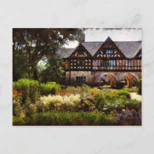 Tudor Manor Gardens Landschaft Postkarte