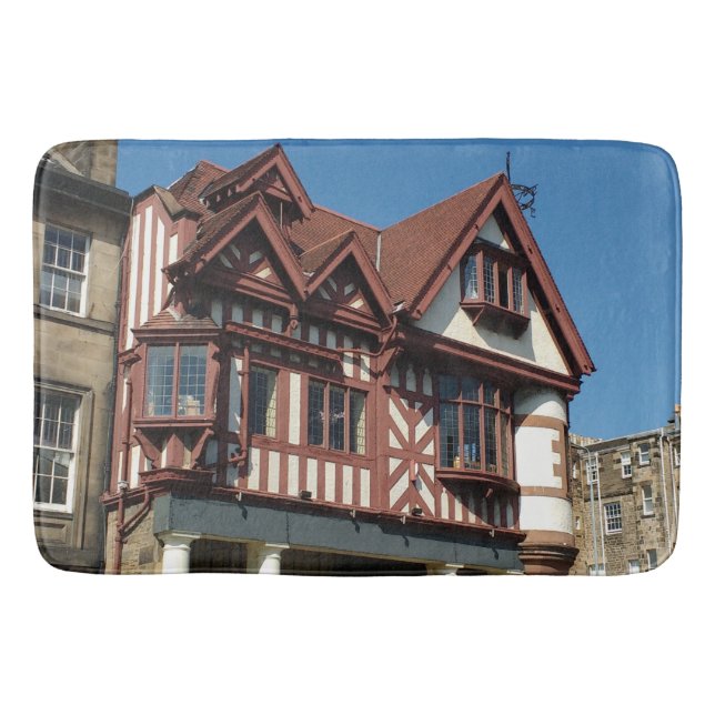 Tudor oak frame Gebäude, Edinburgh, Schottland Badematte (Vorderseite)
