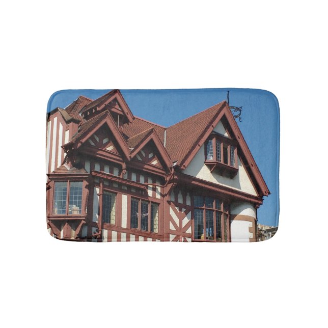 Tudor oak frame Gebäude, Edinburgh, Schottland Badematte (Vorderseite)