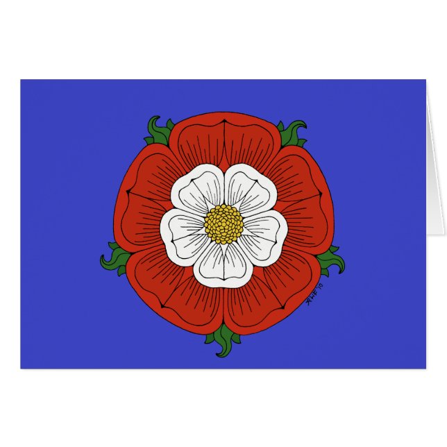 Tudor Rose Card (Vorderseite (Horizontal))