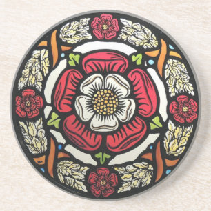 Tudor-Rose-Coster Sandstein Untersetzer