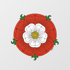 Tudor Rose Fensteraufkleber