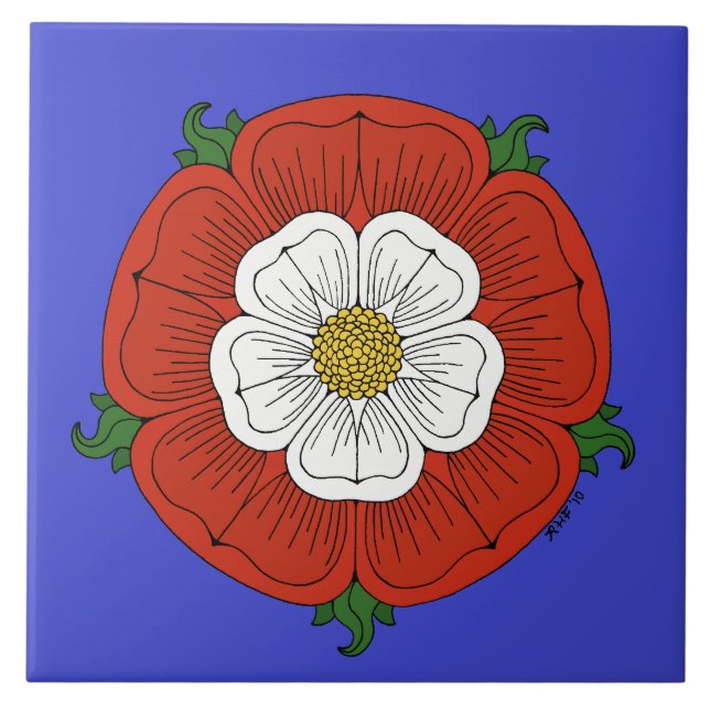 Tudor Rose Fliese (Vorderseite)