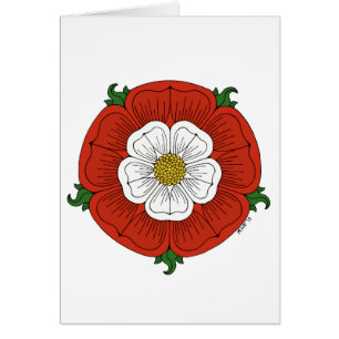 Tudor Rose Grußkarte