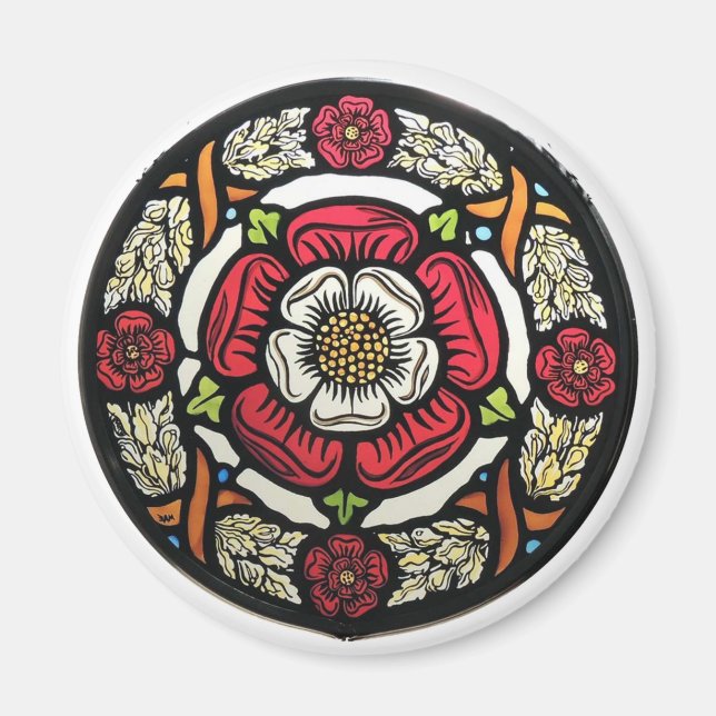 Tudor-Rose-Magnet Magnet (Vorne)