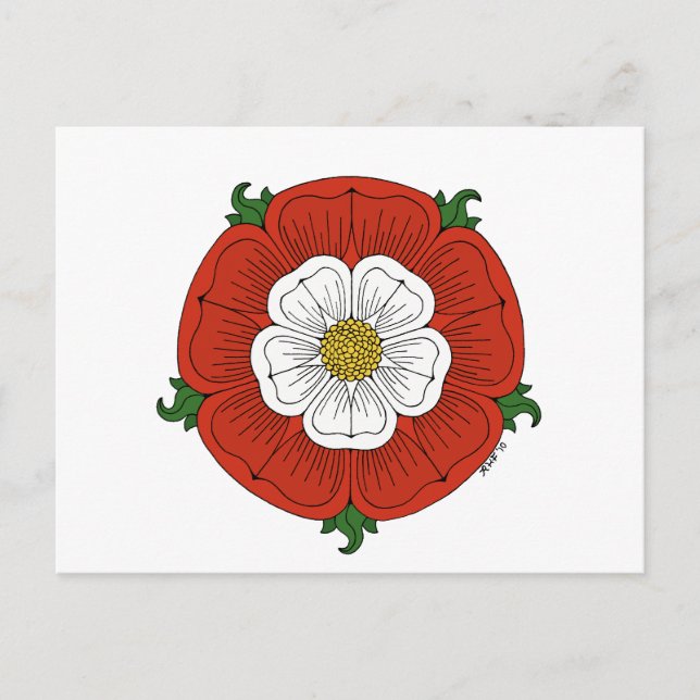 Tudor Rose Postkarte (Vorderseite)