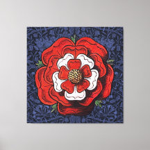 Tudor Rose Rot und Weiß
