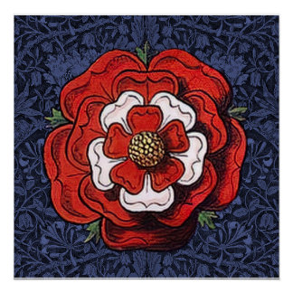 Tudor Rose Rot und Weiß Poster