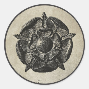 Tudor Rose Runder Aufkleber
