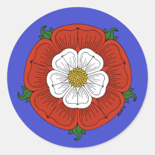Tudor Rose Runder Aufkleber