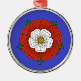 Tudor Rose Silbernes Ornament