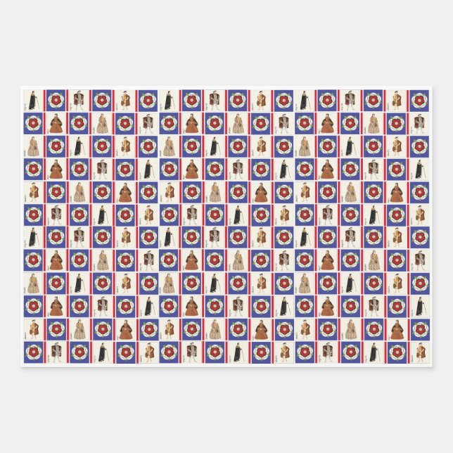 Tudor Wrapping Paper Geschenkpapier Set (Vorderseite)