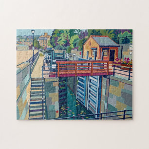 Tuel Lane Lock Sowerby Bridge Yorkshire Kanal Kuns Puzzle