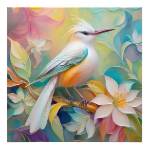 Tufed Golden Rumped Fantasy Bird Fotodruck