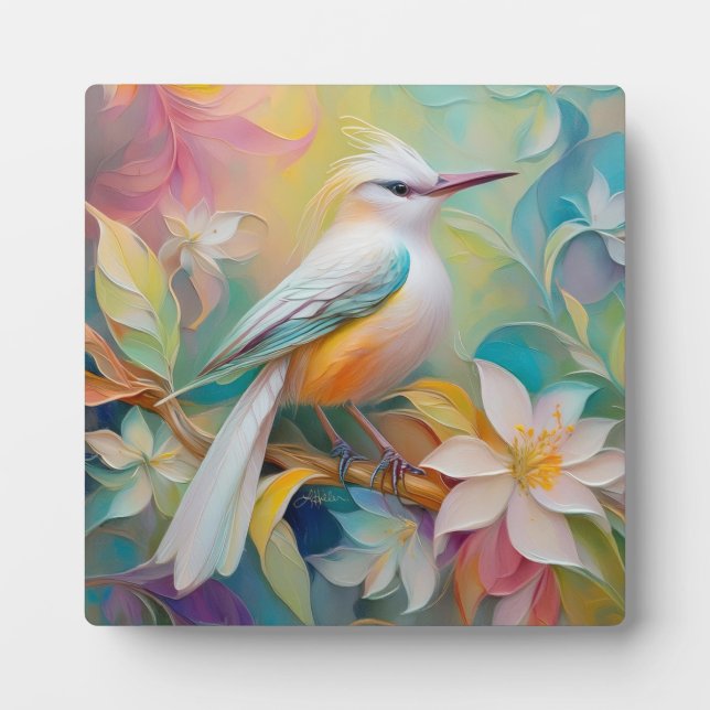 Tufed Golden Rumped Fantasy Bird Fotoplatte (Vorderseite)