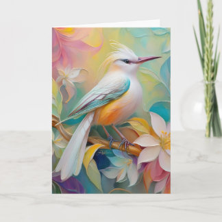 Tufed Golden Rumped Fantasy Bird Karte
